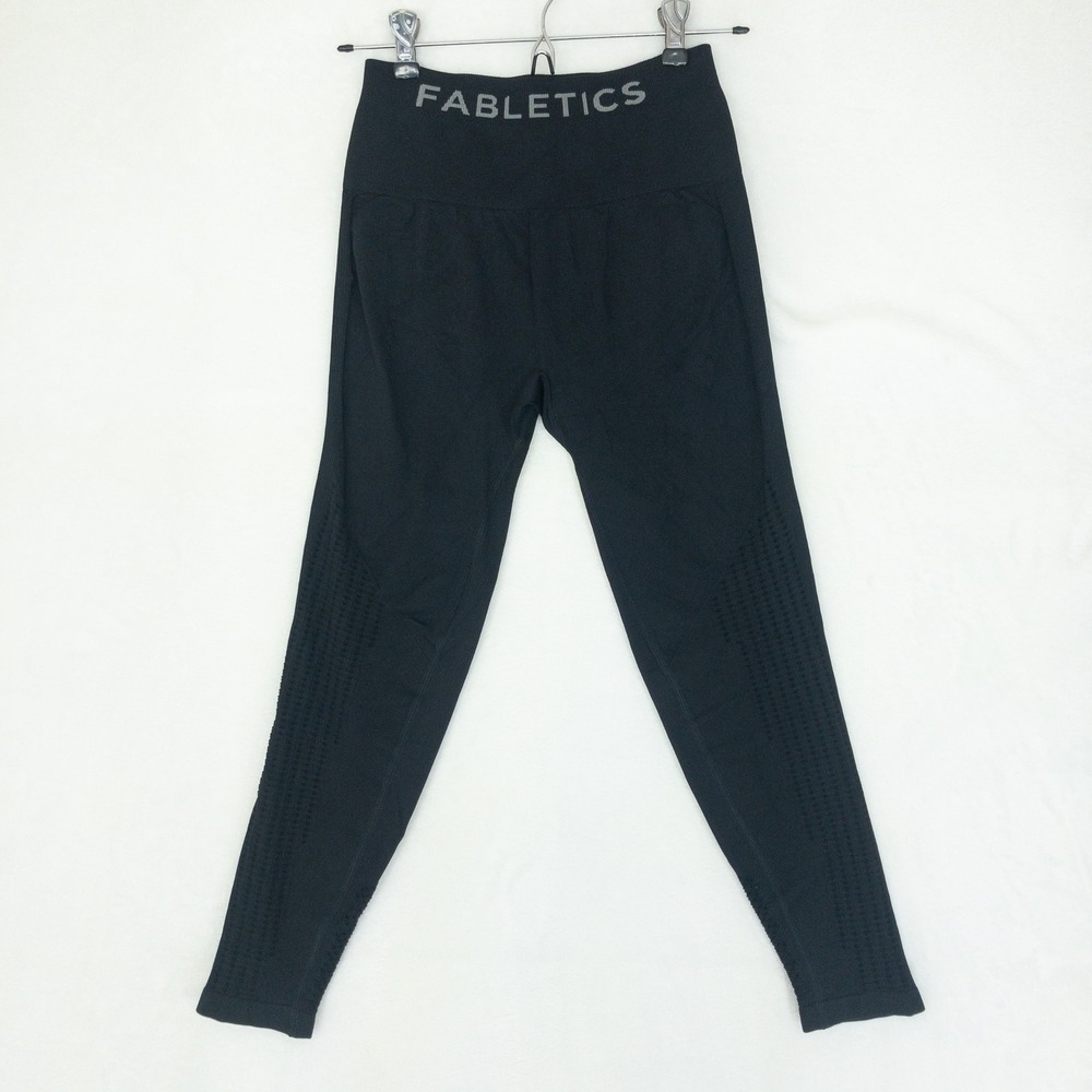 Fabletics Sync Leggings Womens S Black Perforated High Waisted 7/8 Activewear